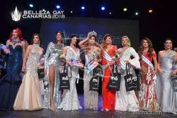 Lorena Aguilera se alza en Telde con el título de Belleza Gay Canarias 2018 (Foto Francisco Javier Santana)